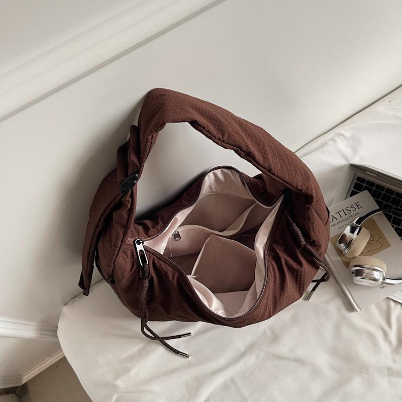 Effen Kleur Schoudertas Dames Lichtgewicht Grote Capaciteit Crossbody Tas