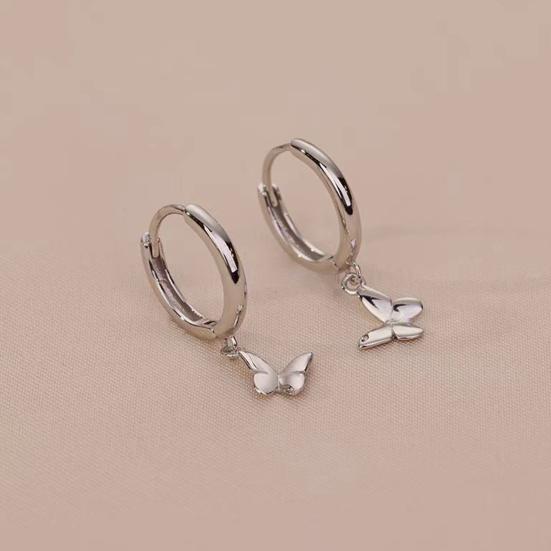 1 Paar Leverback-Ohrringe, hypoallergen, nickelfrei, leicht, Schmetterlings-Charm, Tropfenohrringe für Damen