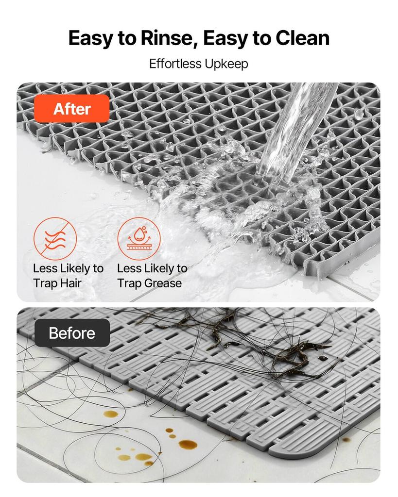 Drainage Mat, 90 X 300 Cm, PVC Non Slip Commercial Floor Mat, Wet Area Water Drain Splash Matting Hollow Doormat Roll, for Outdoor Indoor Restaurant