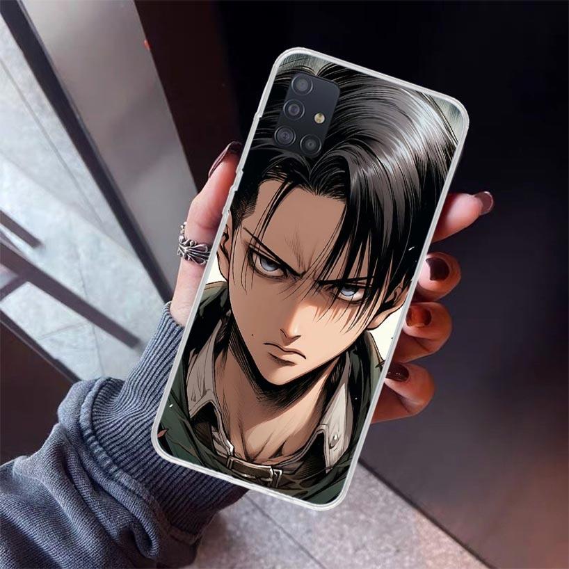 A-Attack On T-Titan Levi Phone Case For Samsung Galaxy A12 A52S A42 A32 A22 A51 A50 Note 20 Ultra 10 S10 Plus A71 A70 A31 A30 A1