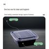 Disposable 1000ml Square Black Takeaway Meal Boxes