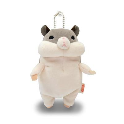 Shinada Global Mochi Series Mochihamu Gray (mini) 7 X 5 X 14cm Plush Hamster Animal MOHM-0088G