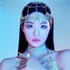 1Pcs Women Hair Accessories Vintage Hollow Mesh Tassel Cap Headpiece Bohemian Rhinestone Head Chain Hat Dance Perform Jewelry