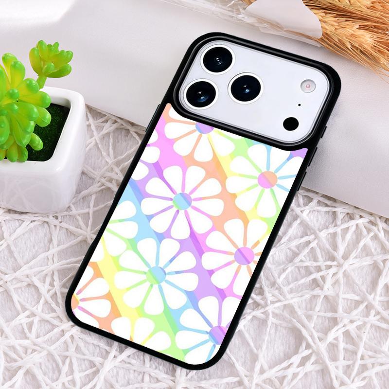 Hippie Daisy Tie-dye Flower Phone Case for iPhone 17 Air 16 15 11 12 14 13 Pro Max Shockproof Cover