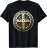 Brand New Limited Edition St. Benedict Medal St. Benedict Cross Catholic Christian T-Shirt
