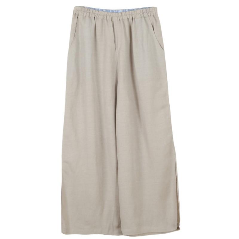 Johnature Women Casual Wide Leg Pants Spring Trousers Solid Color Loose Female Long Pants
