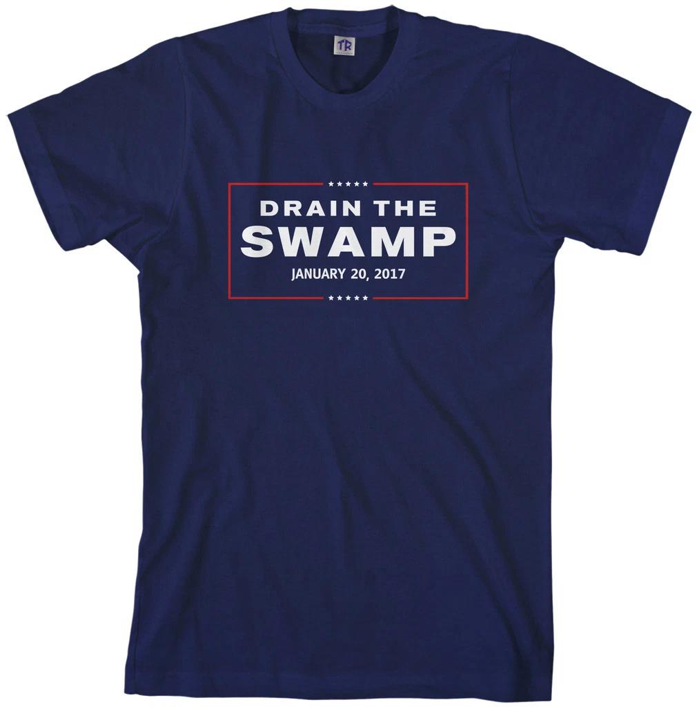 Threadrock Men s Drain the Swamp Trump Inauguration T shirt 2XL