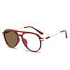 Men's Pochromic Reading Glasses Fashion Double Bridge Women Anti Blue Light Far Sight Eyewear Prescription Presbyopia Glasses