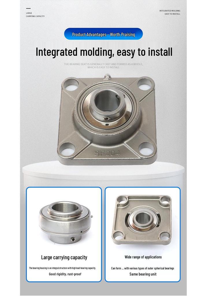 SUCP Series Stainless Steel Eccentric Pillow Block Bearings (SUCP202-209)