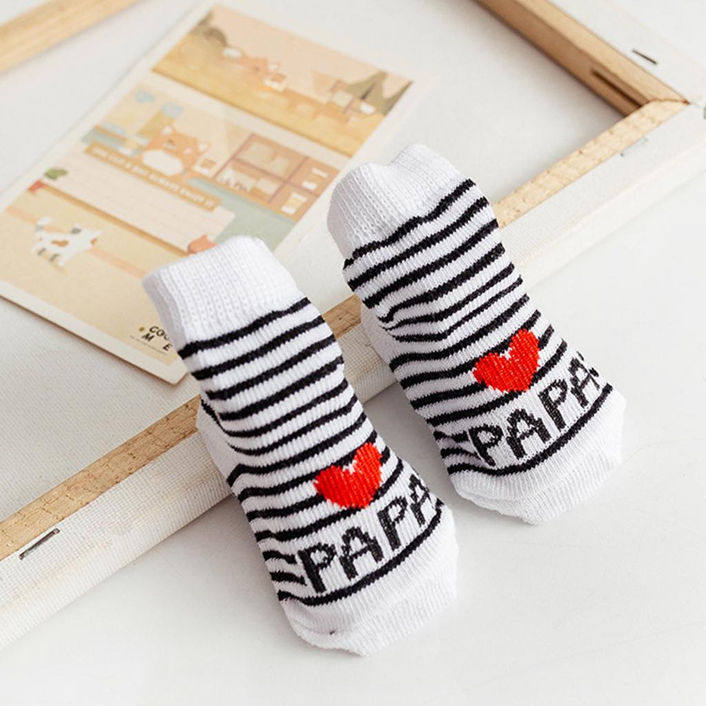 Söta baby bomullsstrumpor Vita Jag älskar mamma/pappa 0-6 månader Nyfödda spädbarn Pojkar Flickor