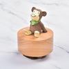 Wood Hand Crank Music Box Rotating Animal Figurine Musical Ornament for Enhancing Home Ambiances and Celebratory Gift