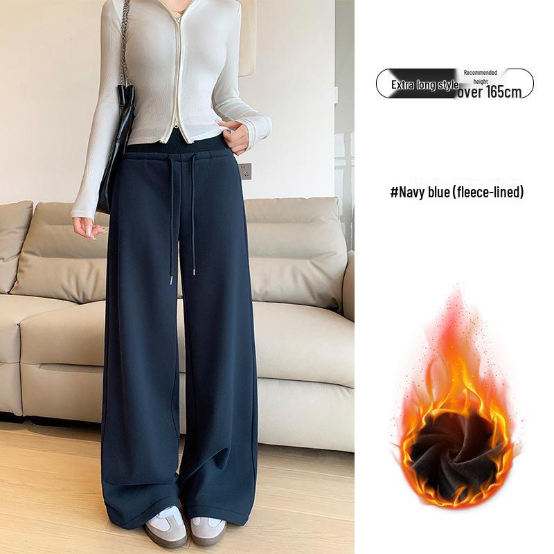 Women's High-Waisted Autumn Casual Cotton Wide-Leg Sweatpants