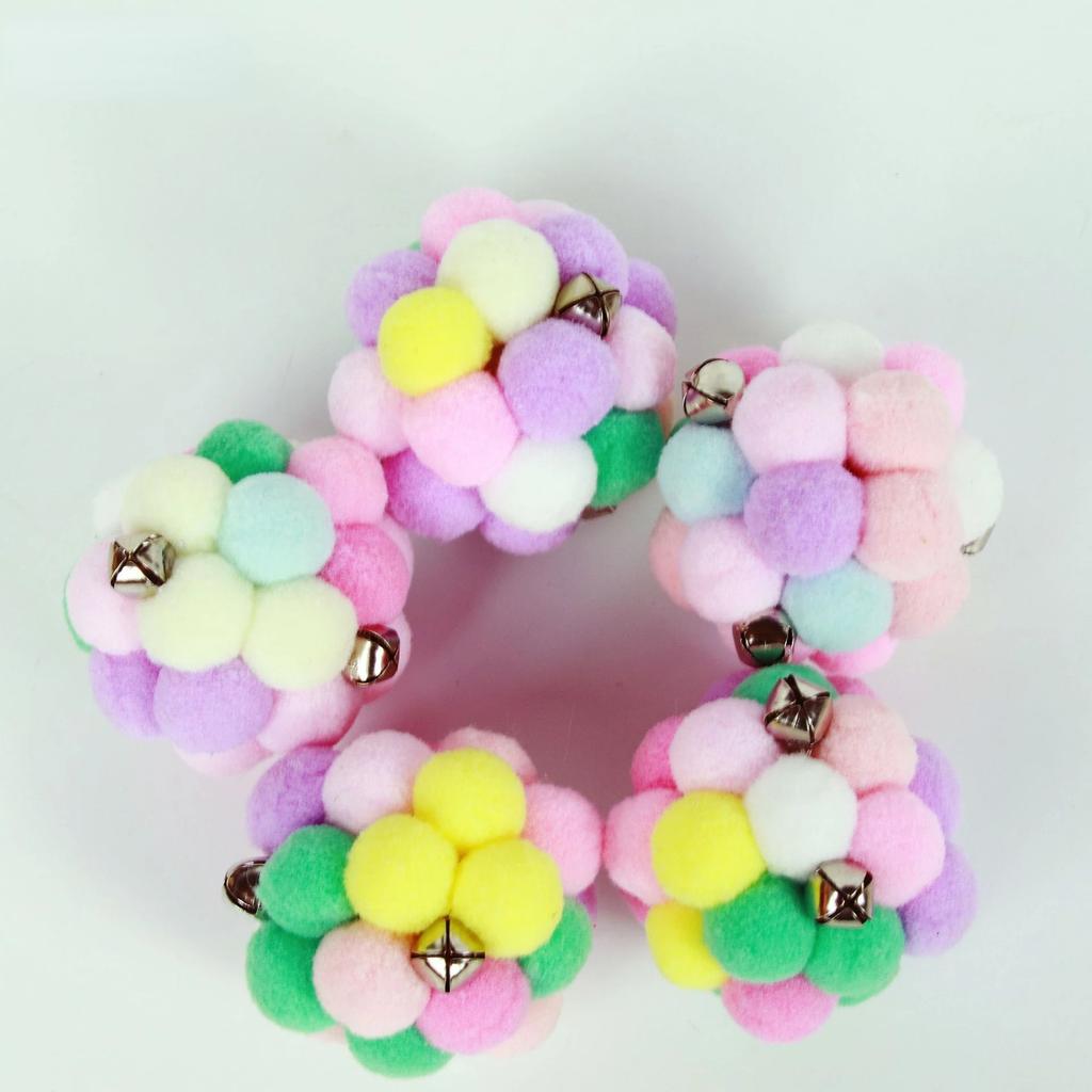 5/6 Stück Katzenspielzeug Plüsch Soundball Regenbogen mit Glocke Ball Haustierbedarf Katzenspielzeug Interaktives Spielen Katze Fangspielzeug Katze Plüsch