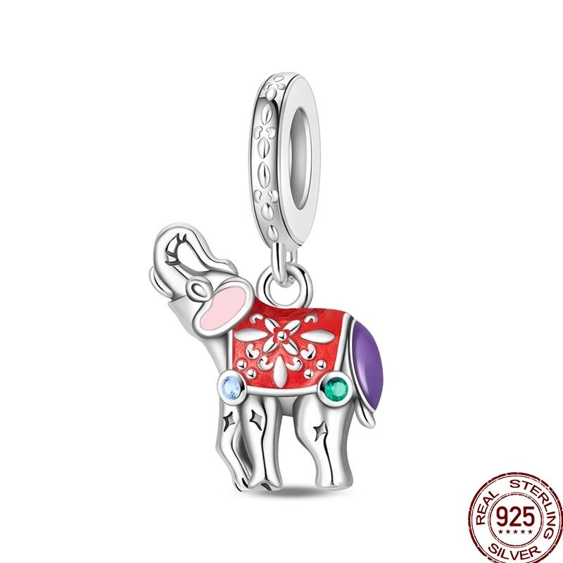 New Original Copper Elephant Cat Game Charms Bead Flower Baby Beads Fit 3Mm Bracelet Diy Jewelry Gifts For Women