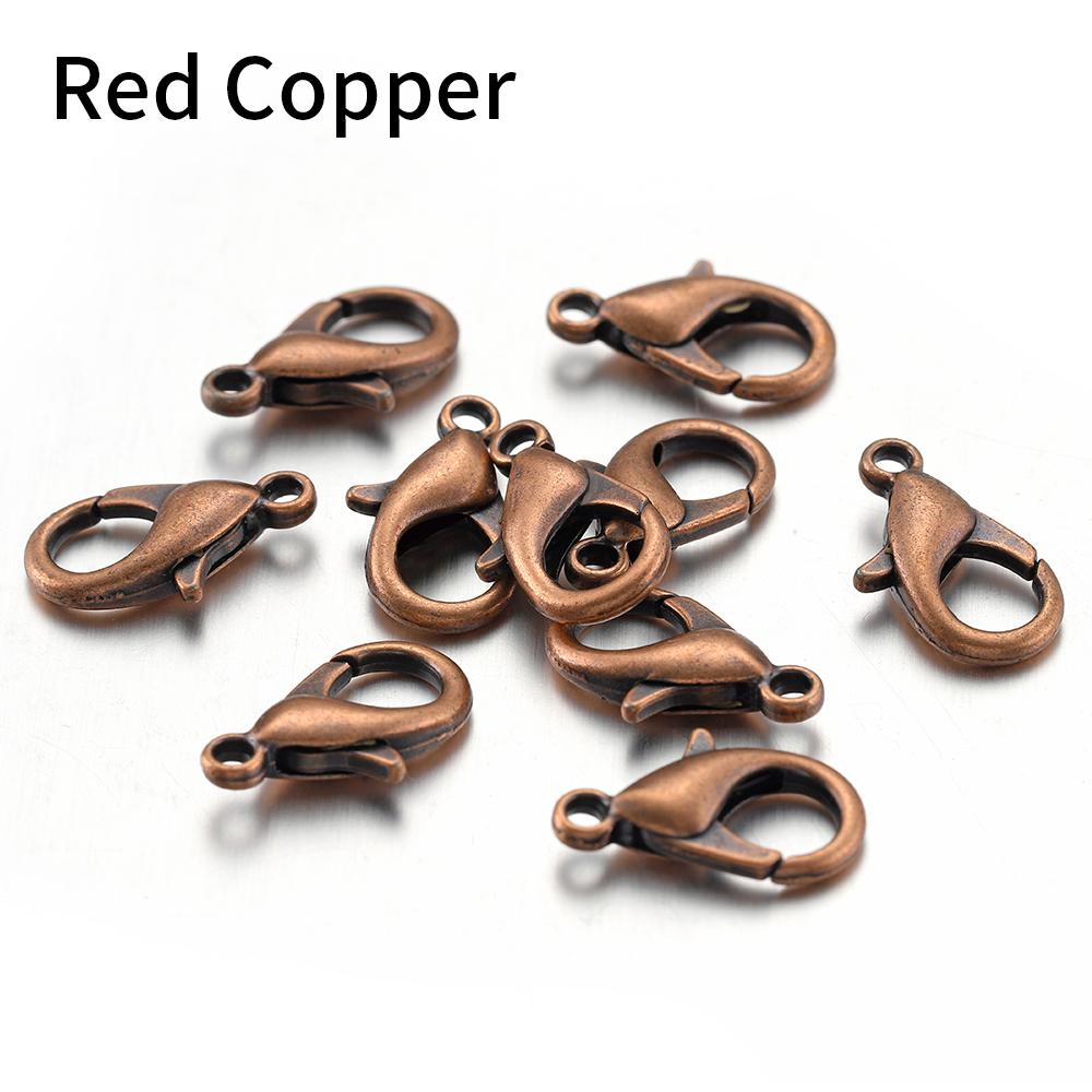 100pcs 10-18mm Carabiner Clasps for Jewelry Making Components DIY Lobster Clasp Bracelet Necklace Hooks Chain Closure Keychain