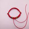 Unisex Baby Colorful Red Rope Anklet Bracelet with Gold, Silver & Jade Charms