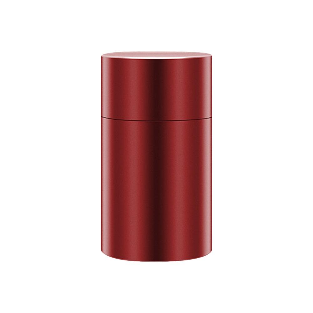 

Hiqh Quality 320ml Tea Tin Aluminum Alloy Large Capacity Tea Jar Round Moisture-proof Sealed Tea Can for Home&Travel красный