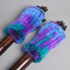 New Women 100% Real Genuine Knitted Rex Rabbit Fur Mittens Winter Warm Lady Real Fur Fingerless Gloves Handmade Knit Fur Mitten
