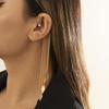 Ingemark Kpop Long Tassel Clip Earring for Women Ladies No Piercing Fake Cartilage Exquisite Ear Bone Clips Pendientes Zircon