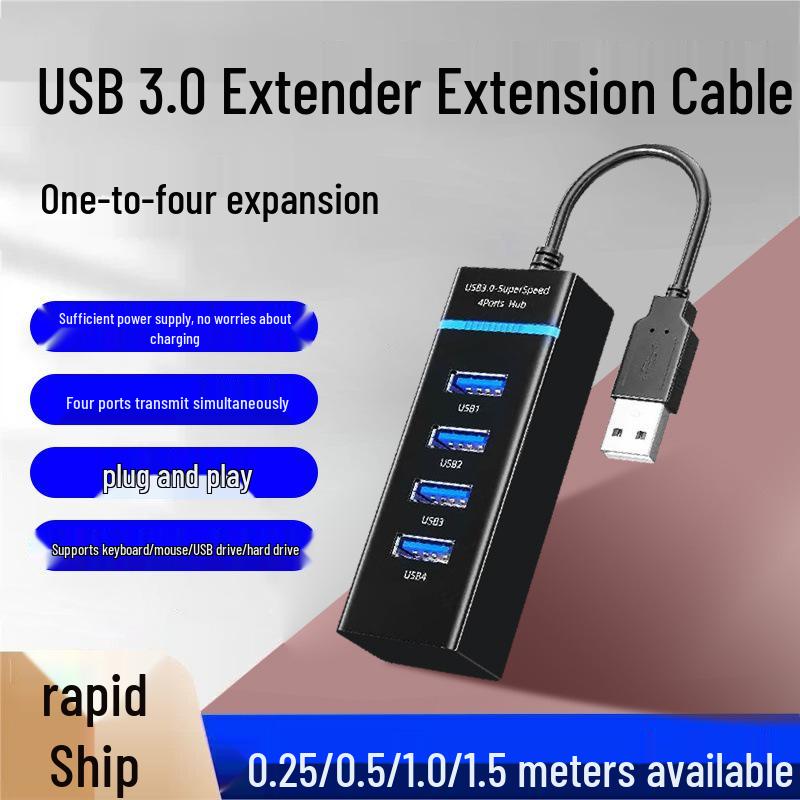 USB 3.0 4-Port Multi-Function Hub Adapter
