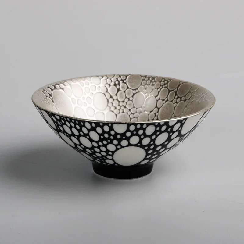 Coppa d'argento 999 argento puro fatta a mano argento dorato tazza da tè in ceramica tazza da tè Kung Fu tazza da tè intarsiata con argento Tazza del Maestro tazza singola