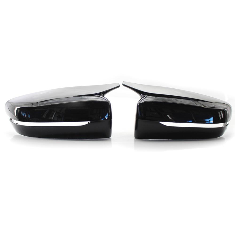 

LHD 1Pair Side Rearview Wing Mirror Cover Caps For BMW 3 5 7 Series G20 2019 2020 2025 G30 G11 G12 ABS Gloss Black чёрный