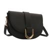 Solid Color Casual Spring New Style Trendy Fashionable Casual Fashionable Underarm Crossbody Saddle Bag