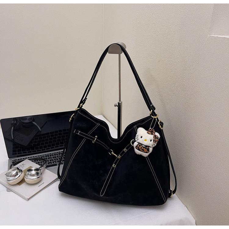 

Винтажная сумка-тоут большой вместимости 2025 новая модная модная на плечо сумка-мессенджер для поездок многофункциональный рюкзак женский темно-коричневого