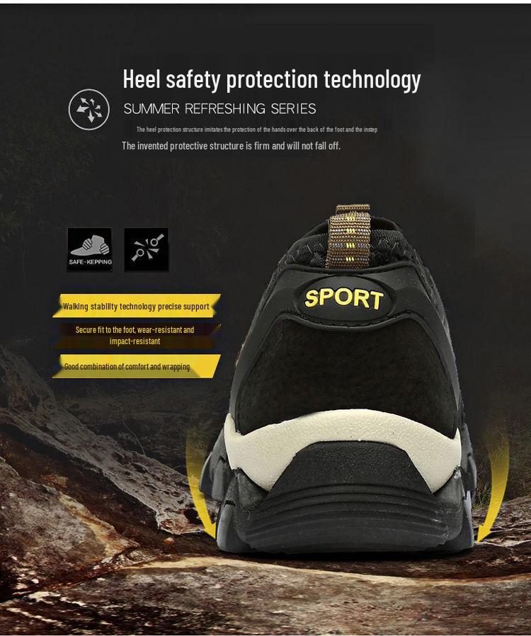 Men's Breathable Summer Hiking Sandals - Comfortable, Lightweight, Stream Tracing & Mountaineering Shoes