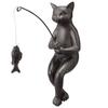 Cat Figurine Cat Figurine Antique Goods [Fishing Cat]