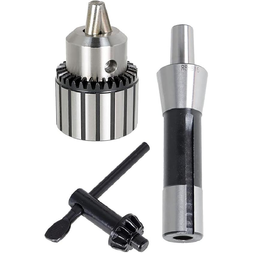 findmall 5/64 Inch - 1/2 Inch Mini Metal Lathe Tail Stock Drill Chuck Tool With MT2 Arbor Fit for CNC Lathe Milling Drill Machine