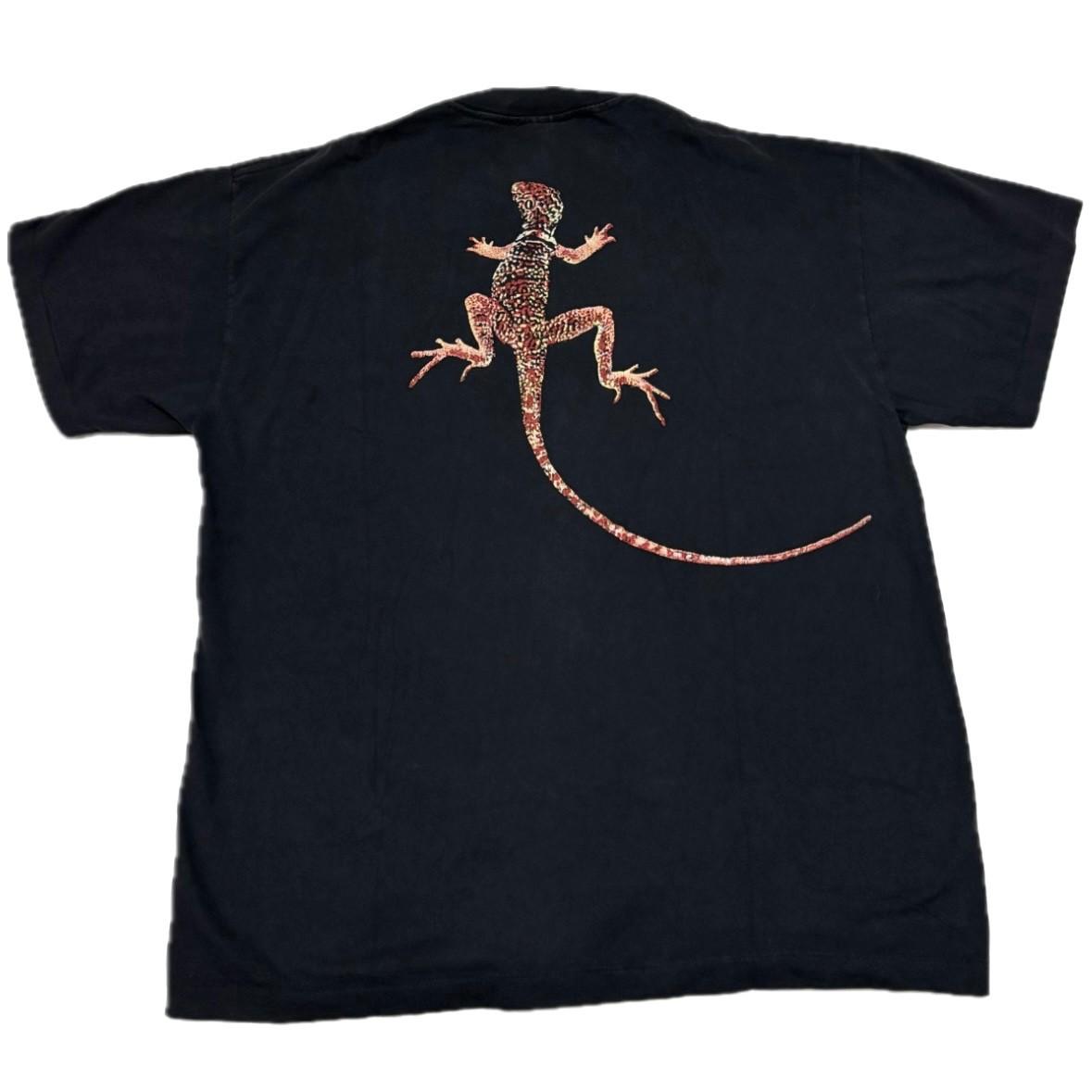 Винтажная футболка Marlboro Ящерица Геккон 90-х Сигареты РЕДКАЯ Одинарная строчка РЕПРИНТ 3XL