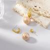 Elegant Multi-Wear Pearl Earrings Women Vintage French Chic Minimalist Studs With White Or Pink Imitation Pearls