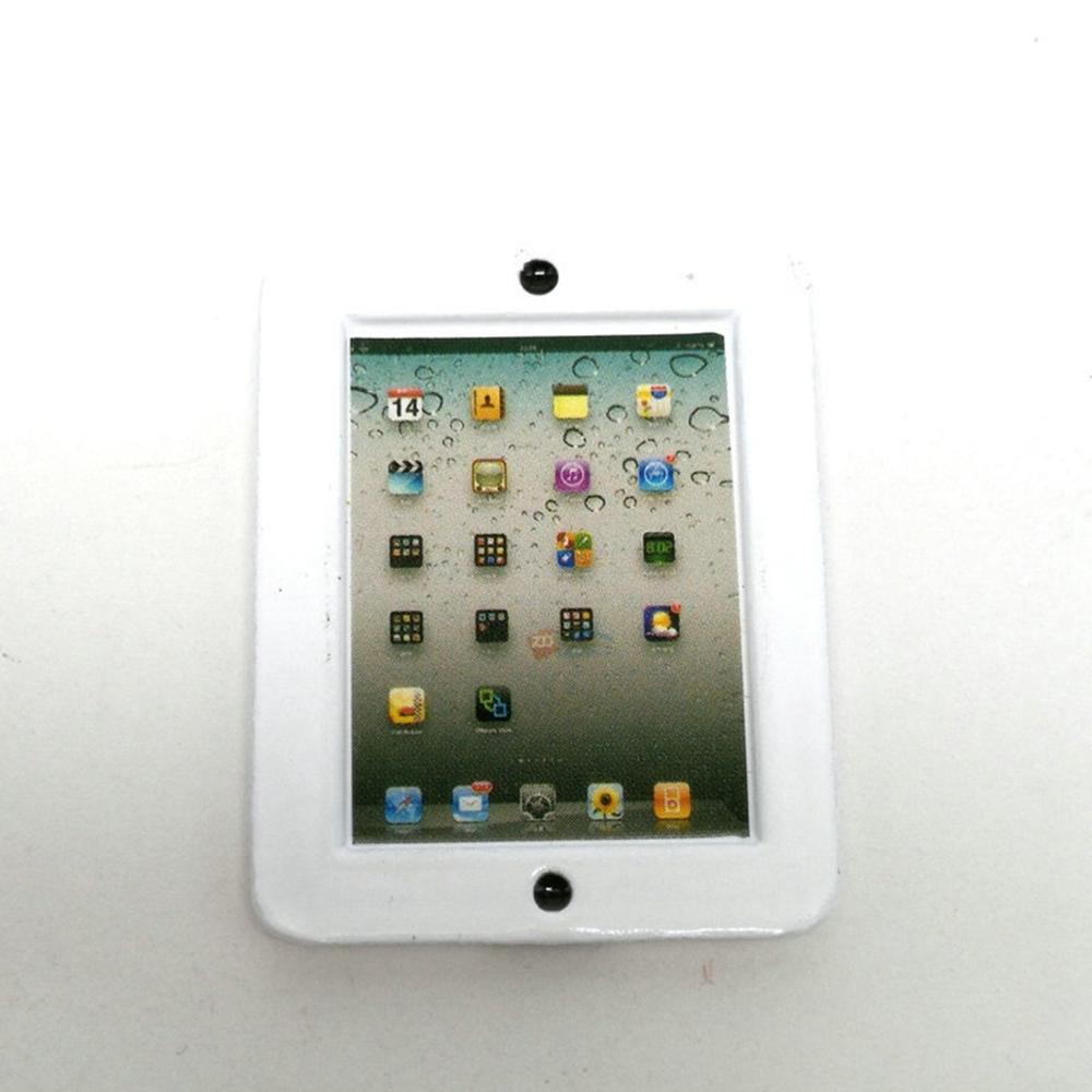 

DIY Accessories Doll House Zinc Zinc Alloy Decoration Crafts Simulation Laptop Dollhouse Miniature Figurines White Pad-1pc