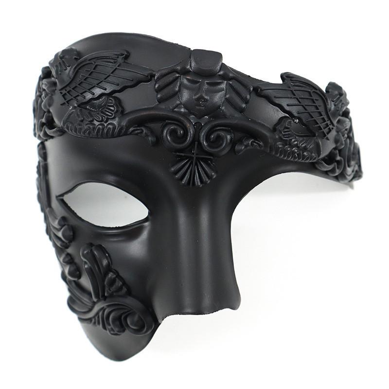 Roman Warrior Mask With Metallic Finish For Costume Events And Themed Parties