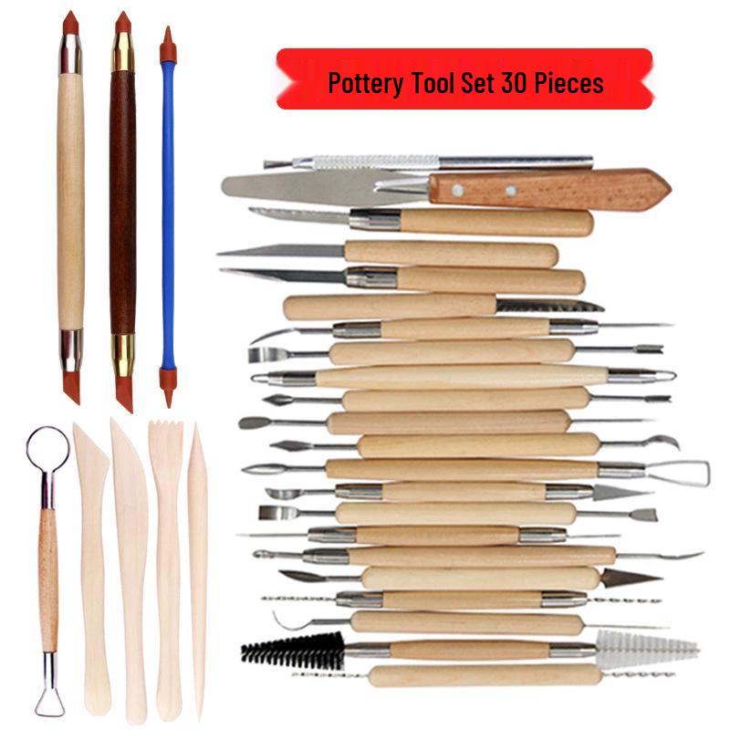 Ton Schnitzwerkzeug Set: Schülerkunst DIY Polymer Clay Trimm- & Skulpturmesser