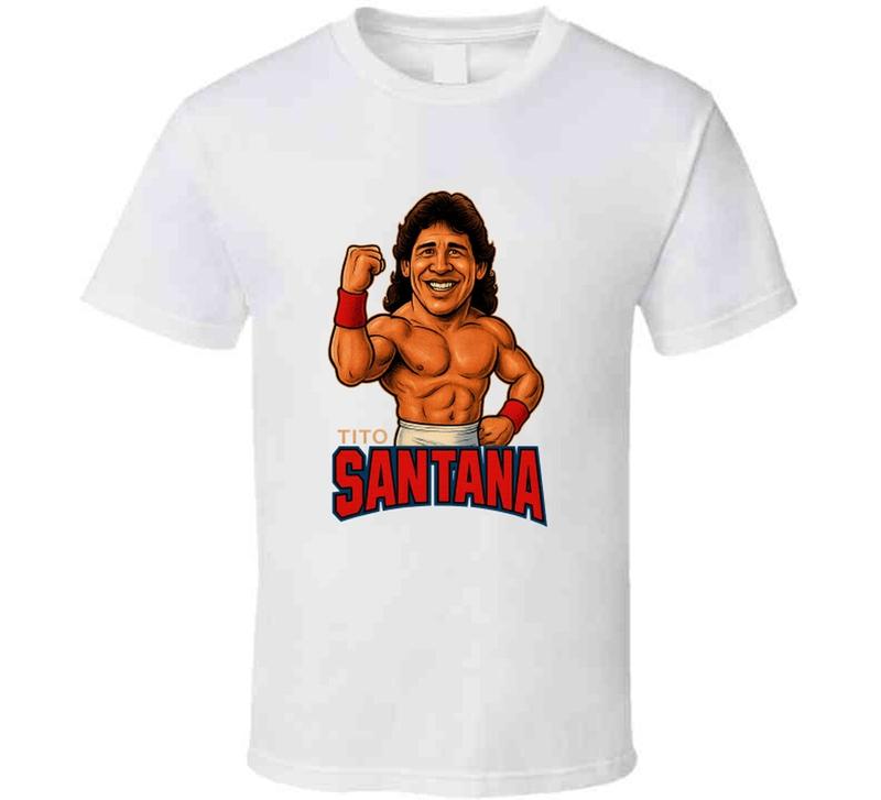 Tito Santana Retro Wrestling Caricature Unisex T-Shirt XXL
