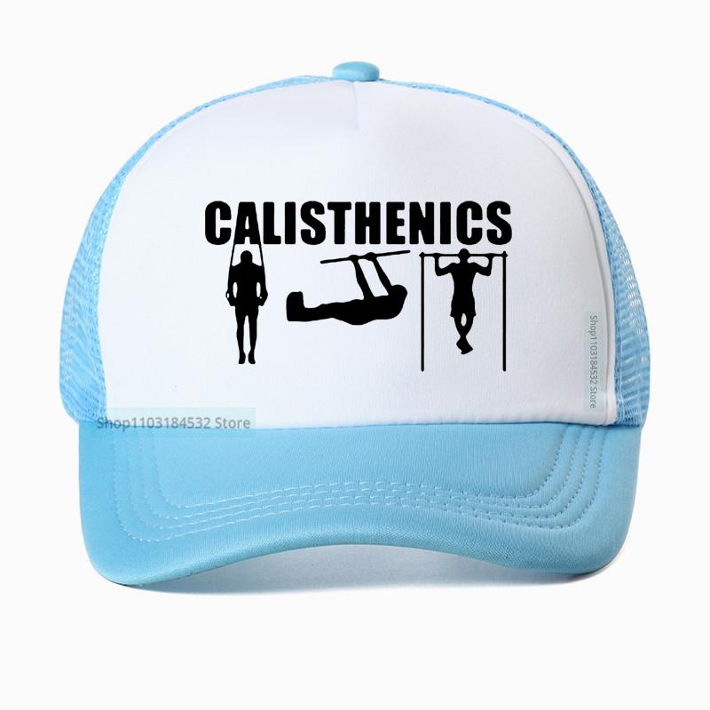 Calisthenics Mesh Breathable Trucker Hat Unisex Summer Harajuku Pop Bodybuilding Sports Baseball Cap Fashion Print Dad Cap