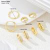 4pcs Fashion Gold Plated Hoop Earrings Set for Women Lightweight Multiple Piercing Hypoallergenic Huggie Earring Jewelry Gifts