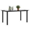 VidaXL Garden Table Black 150 X 90 X 74 Cm Aluminium and Glass