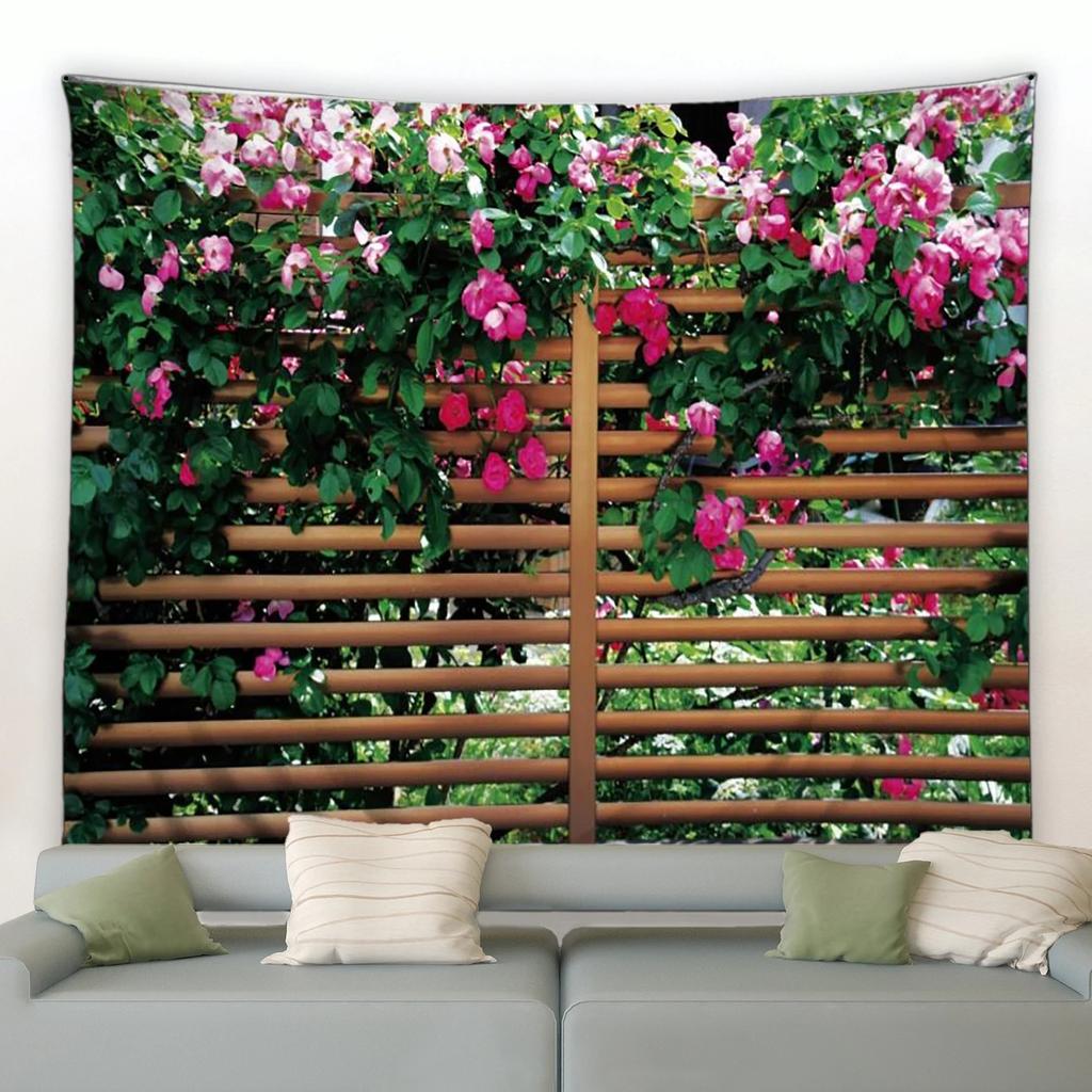 European Garden Scenery Flowers Tapestry Bedroom Living Room Tapestry Home Wall Decoration Tapestry