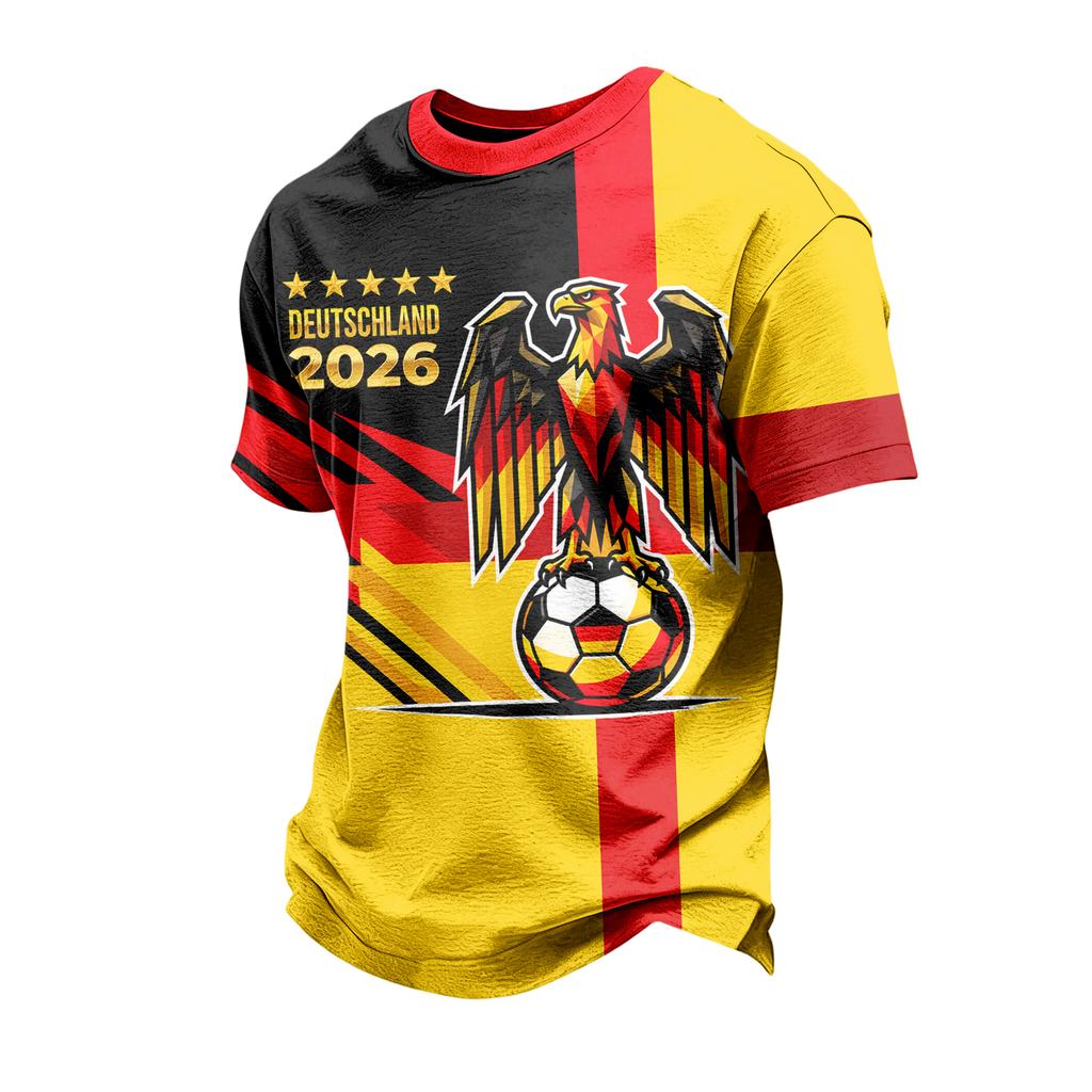Men's Casual Short Sleeve T-Shirt Crew Neck Graphic Print Lightweight Comfortable Fit Soft Fabric