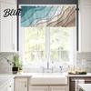 Blackout Curtain Valance Rod Soft Wave Sunshade Color Ocean Windows Gradient Decorative Aesthetic Pocket Window