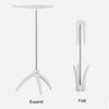 Folding Clothes Rack with 3 Hanging Rods High Stability Strong Load-bearing Simple Installation Collapsible Pants Coats Hanger