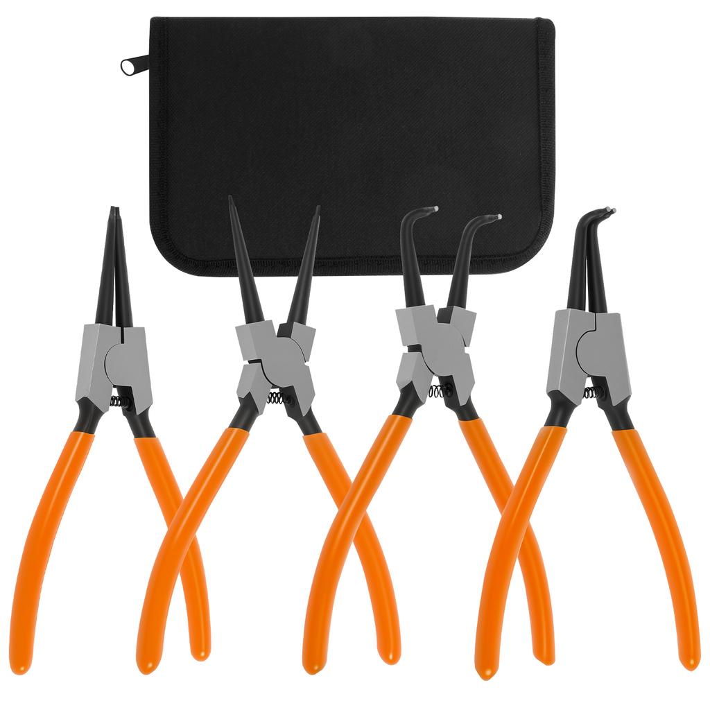 4Pcs Snap Ring Pliers Set Lock Ring Circlip Pliers for Snap Ring Removing Tool Installing Puller Locking Rings Shafts Hand Tool