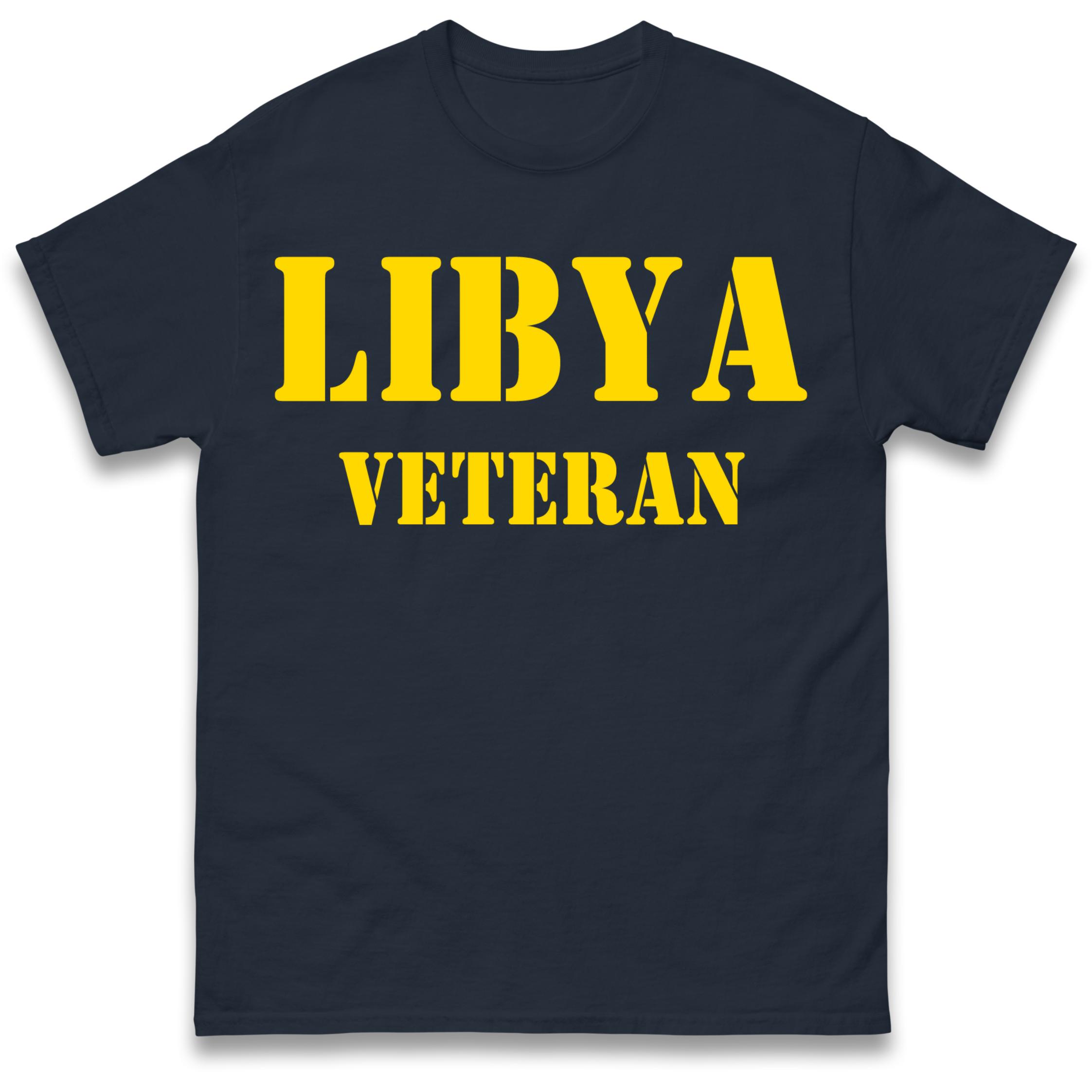 Libya Veteran T Shirt Tshirt Mens Womens Unisex Tops Tees M