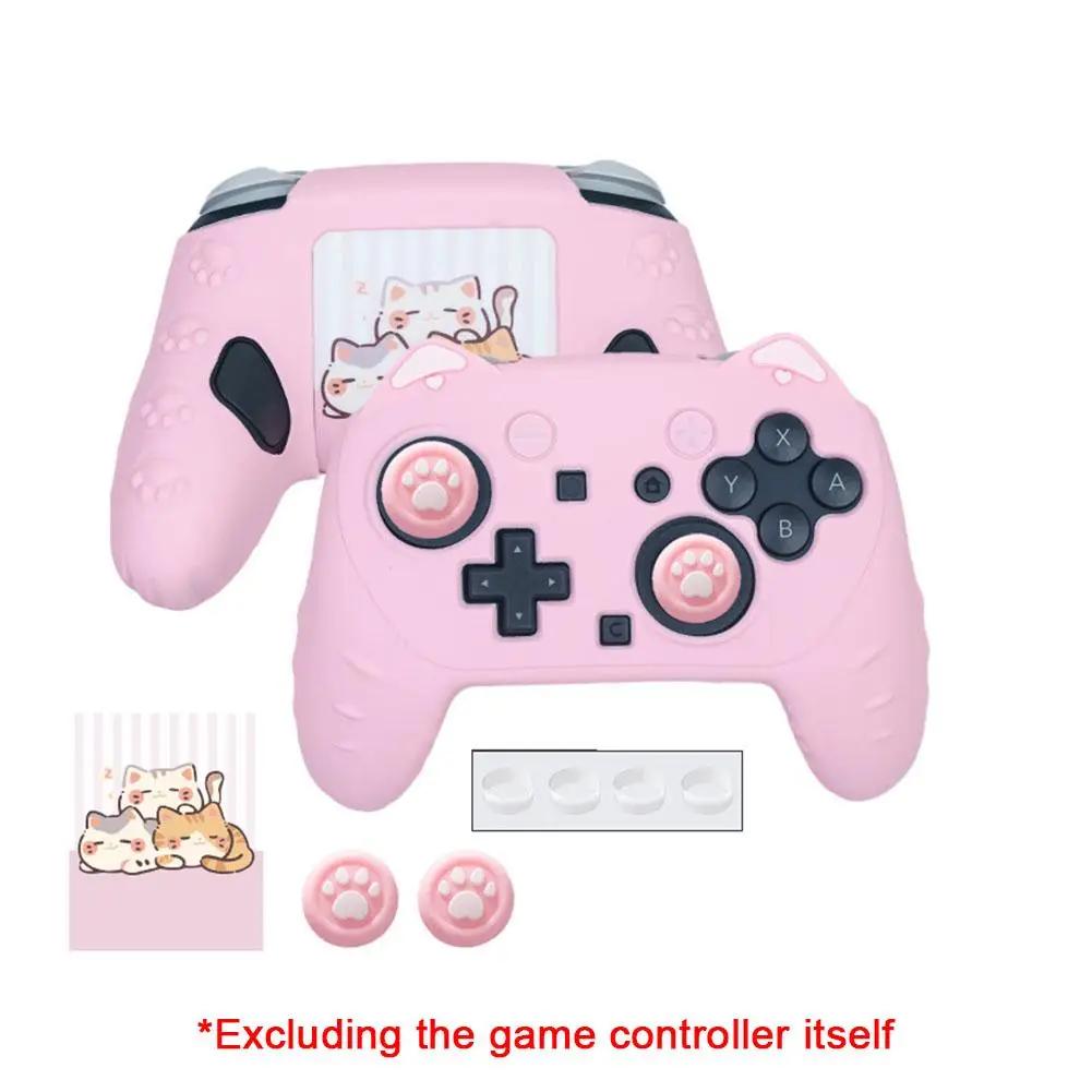 Cat Paw Silicone Soft Protector Sticker Rocker For Switch2 Cute Game Handle Shell Controller Thumb Stick Grip Cap Protector N8D9