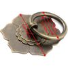 Drop Ring Knobs Antique Bronze Tone Ring Pulls Flower Shape Dresser Drawer Cabinet Pulls - 2pcs