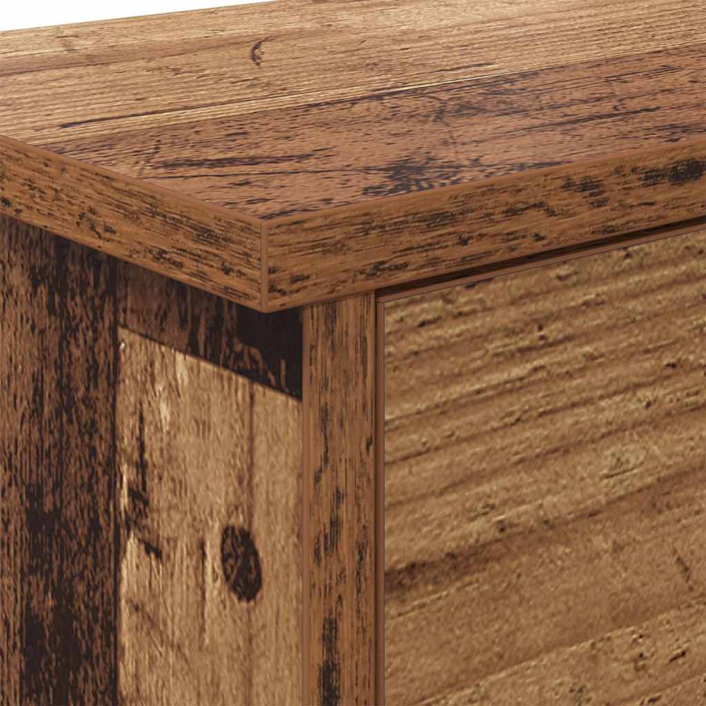 Wall Mounted Nightstand Reclaimed Wood Look 80 x 20 x 30 cm Wood Based Material
