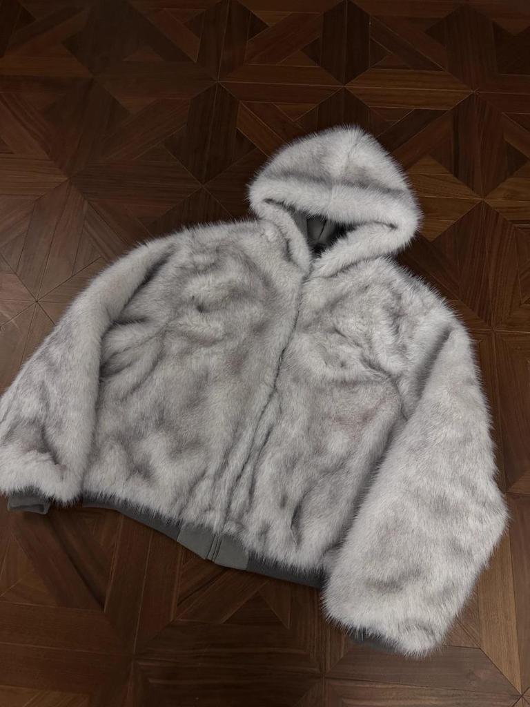 RTIMFD Wendbare Dicke Wildleder Fliegerjacke mit Pelzfutter